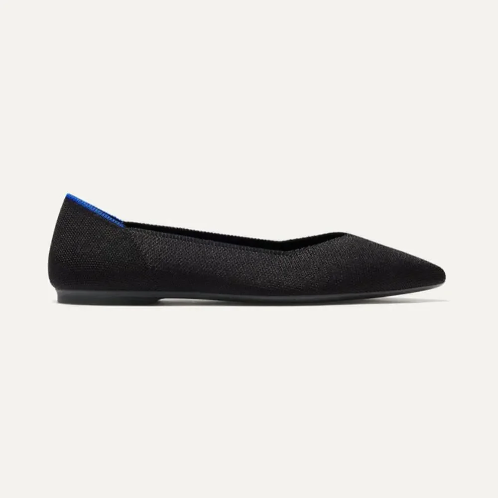Rothy's The Point Ballet Flat Slip-On Lightweight Black Size 10 NWOB